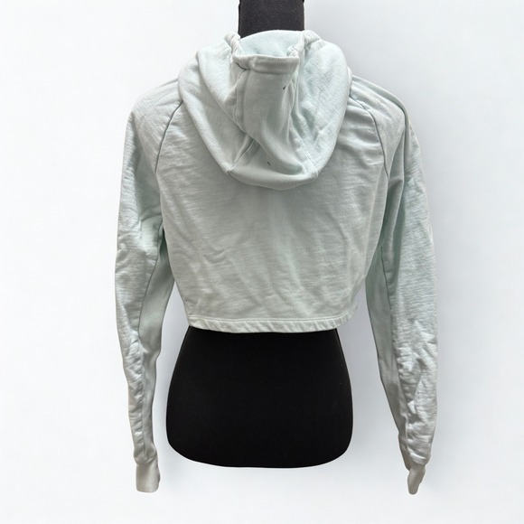 Gymshark Light Blue Cropped Hoodie Sweatshirt Long Sleeve Size S‎ - Picture 2 of 7